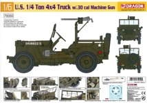 1/6 1/4-Ton 4x4 Truck w/.30 cal MG   (BonusBritish Vehicle Marking included)					