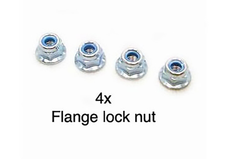 4Mm Flange Lock Nut (4Pcs)