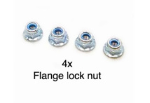 4Mm Flange Lock Nut (4Pcs)