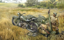 Soviet Motorcycle M-72 With